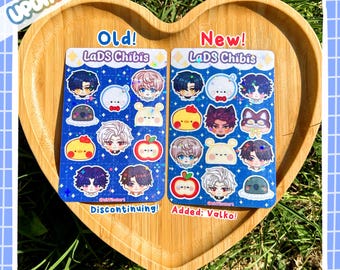 Added Valko! Love and Deepspace Holographic and Water Resistant Sticker Sheets! | LADS Starry Stickers!