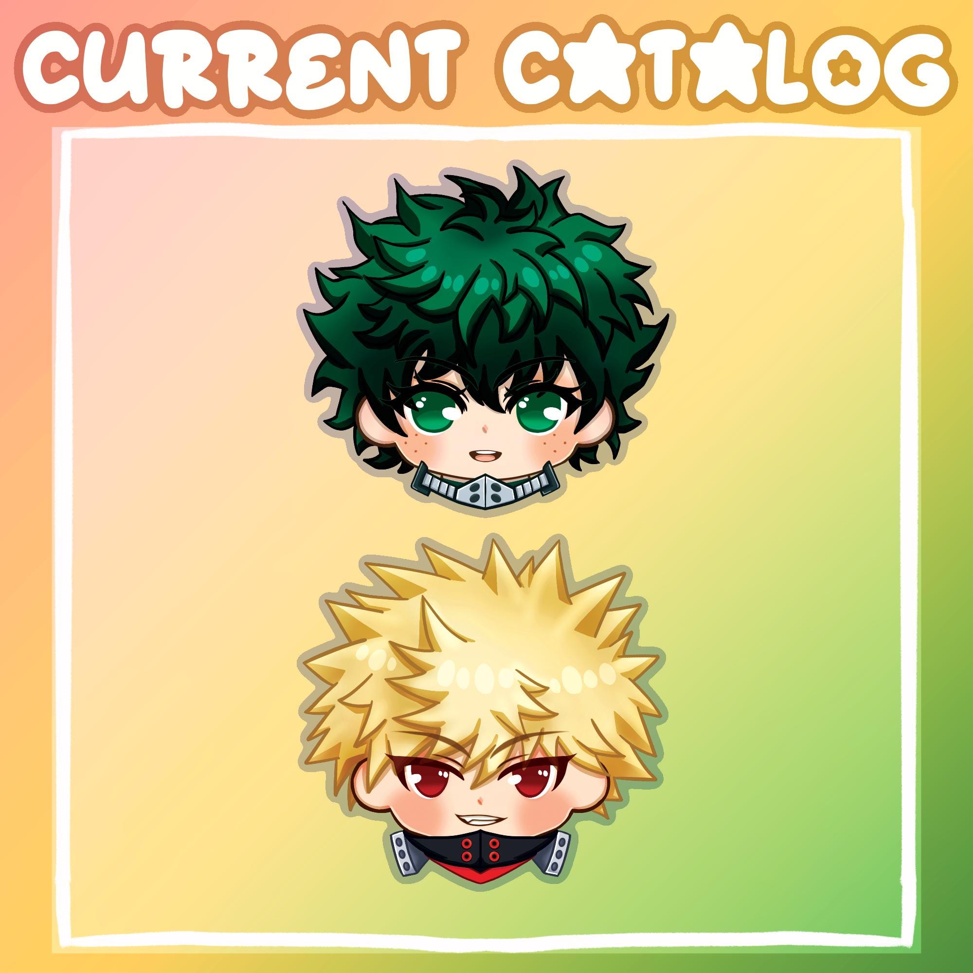 Bkdk Hero Anime Inspired Chibi Glitter Resin Acrylic Pins! - Etsy