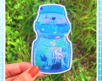 Wasserflasche Neuvillette 3.8" Holographischer Aufkleber! | Genshin Fontaine inspiriert Wasserflasche Neuvillette Aufkleber! | Holo & wasserfest!