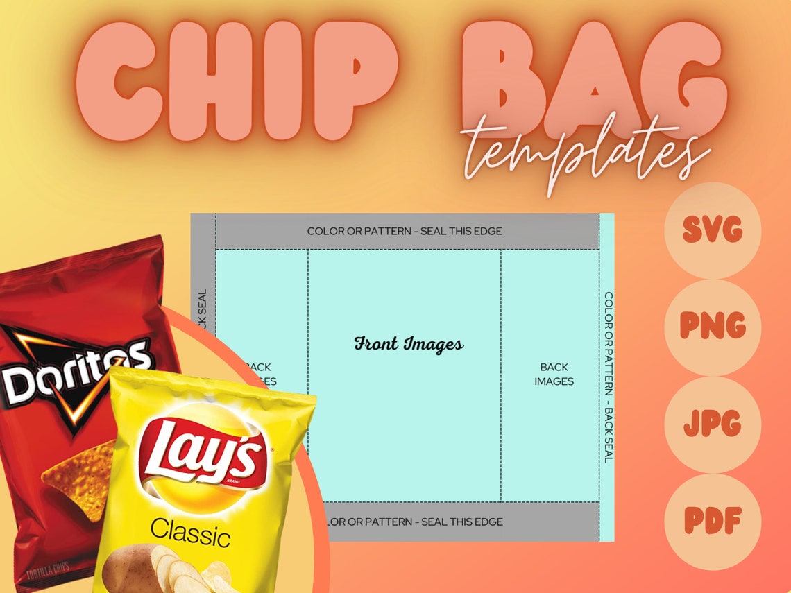 Chip Bag Wrapper 1oz Template Digital Download Canva Cricut Etsy