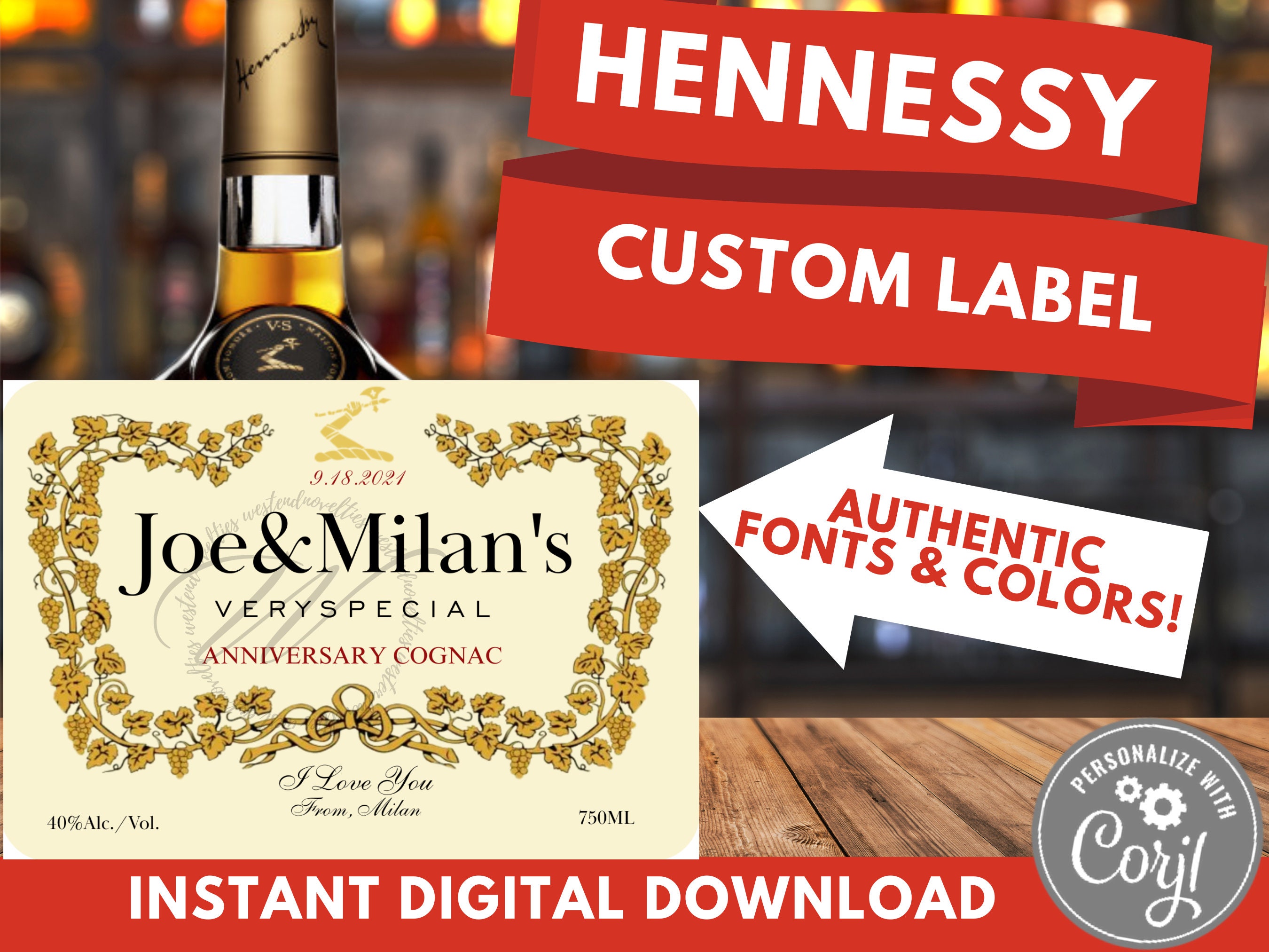 Hennessy Sticker - Etsy Sweden