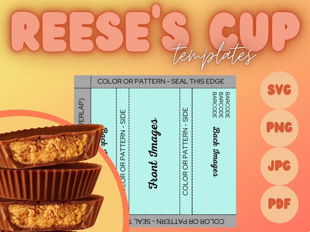 Reeses Cup Wrapper Template Digital Download Canva Cricut SVG - Etsy France