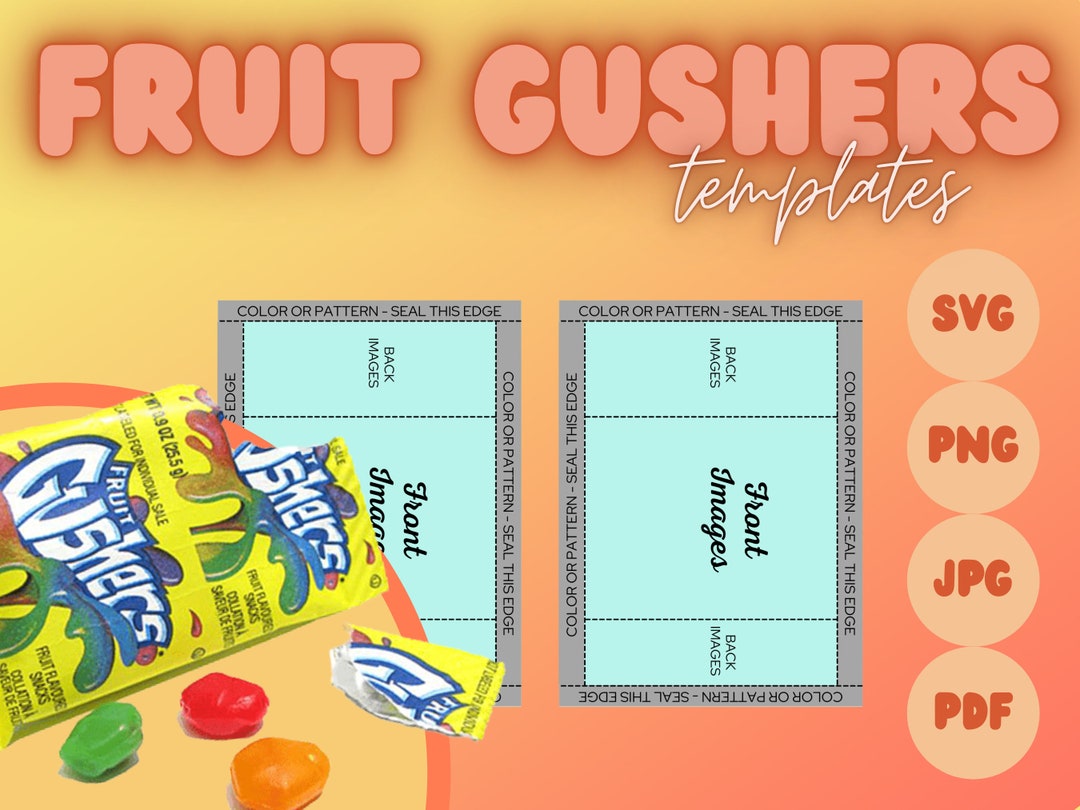 Fruit Gusher Wrapper Label Template Digital Download Canva Etsy