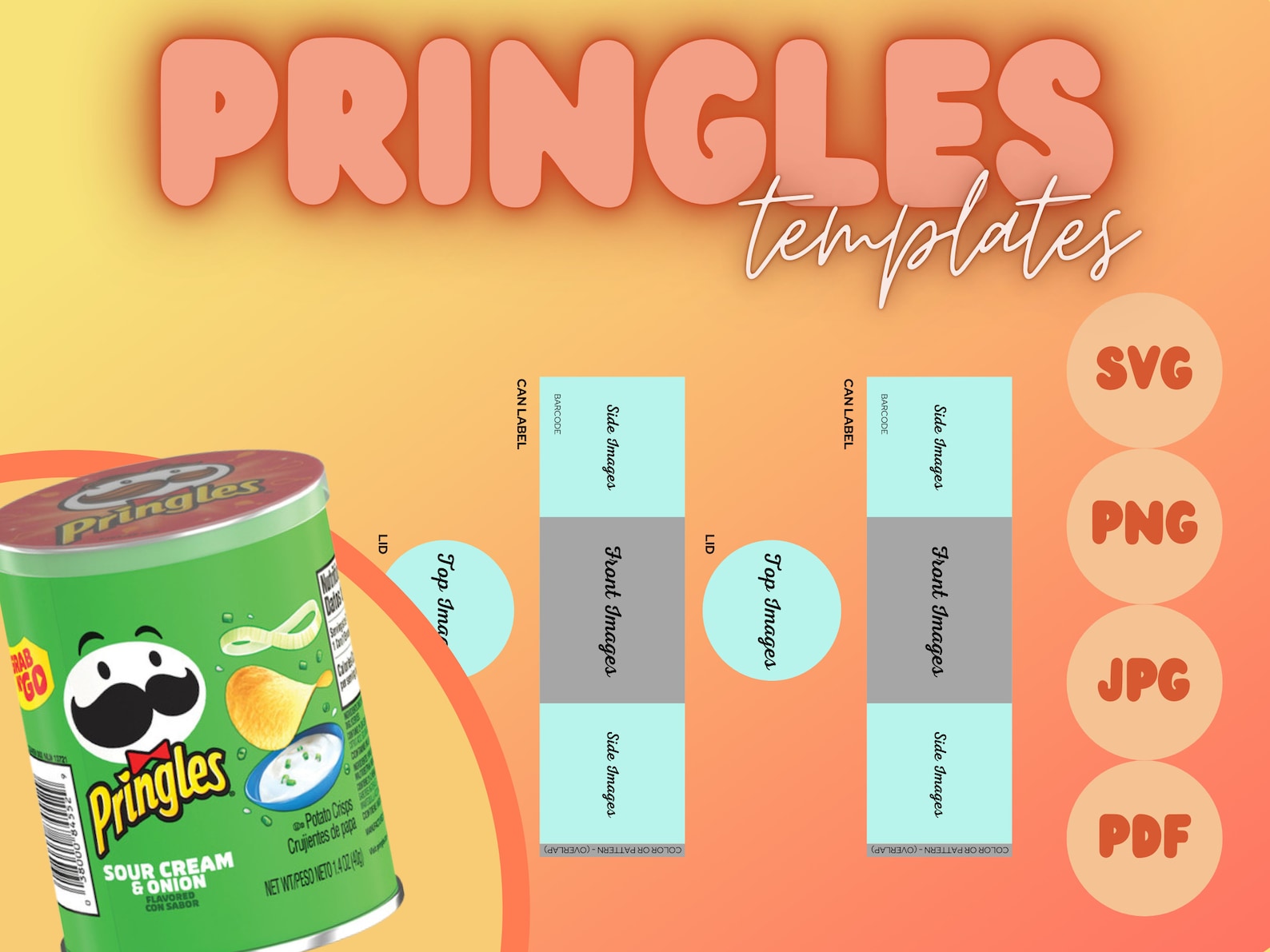 Mini Pringles Can Wrapper Label Template INSTANT Digital - Etsy UK