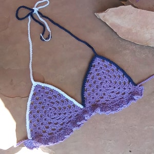 Crochet Bikini Top with Ruffles
