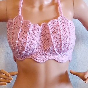 Mermaid Crochet Push Up Top / Crochet Bralette / Crochet SwimWear / Festival /Beach Wear/Crochet Crop Top/ Mermaid Event/ Halloween Costume