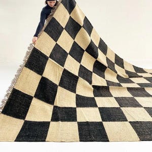 Handmade Wool Jute Kilim Runner Rug Flatweave Multicolor Dhurrie Carpet Rug for living room Durry Rug Dhurrie Rug 5x7 9x12 8x10 10x14