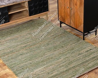 6x9,8x10ft green and Natural Hemp Jute Rungs-Extra Large Jute Rugs Jute Rugs ,checkerboard jute Rug, Large Area Hemp Rug For Hallway Rug