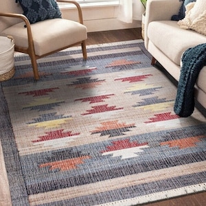Floral Kilim Area Rug for Living Room/Bedroom | Autumn Minimalist pattern Rug | Handmade Hallway Geometric Runner | Summer Jute Wool Runner