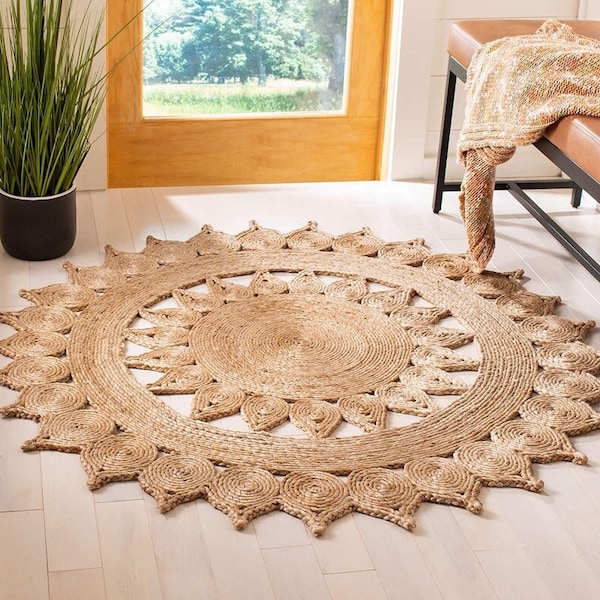 Round Jute Rug - Etsy