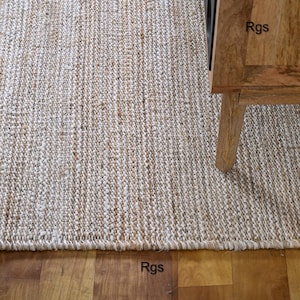 6x9,8x10ft White and Natural Hemp Jute Rungs-Extra Large Jute Rugs Jute Rugs ,checkerboard jute Rug, Large Area Hemp Rug For Hallway Rug