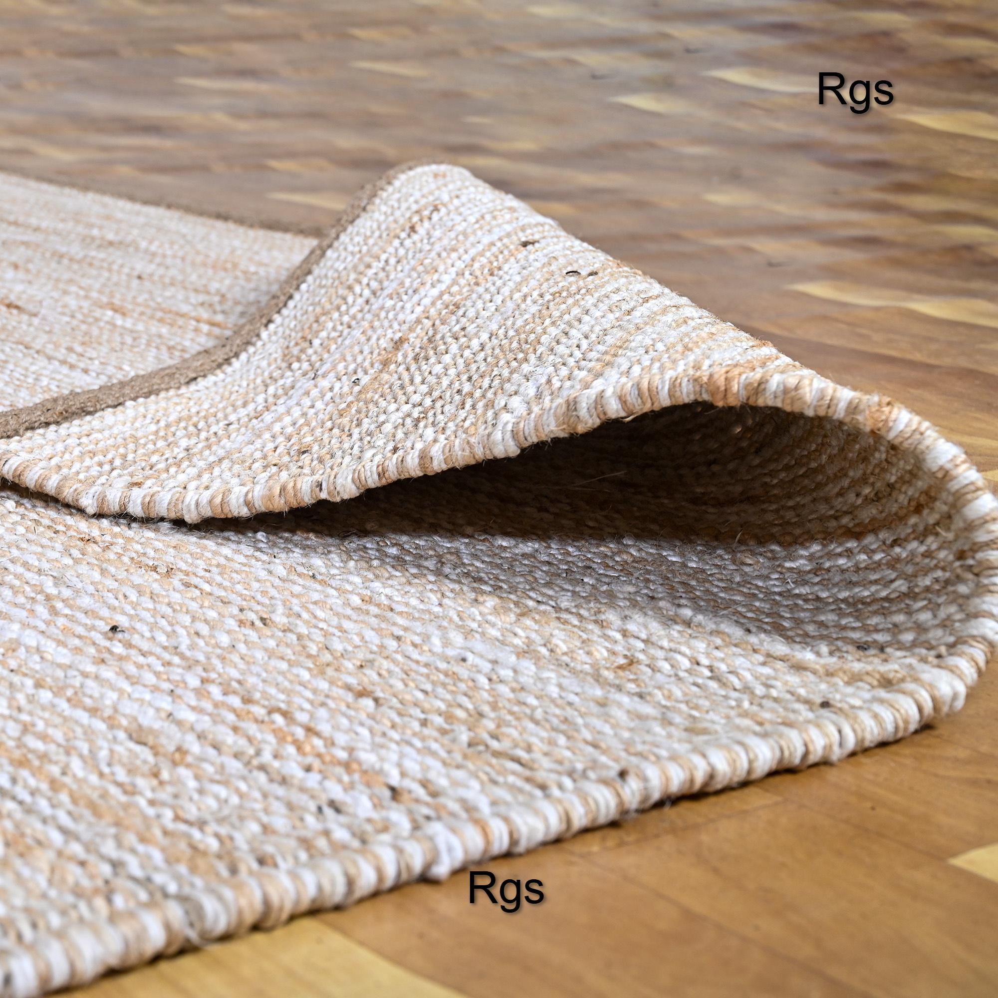 Large Juste Rug 6x9,8x10ft White and Natural Hemp Jute Rungs-extra Large Jute Rugs Jute ...