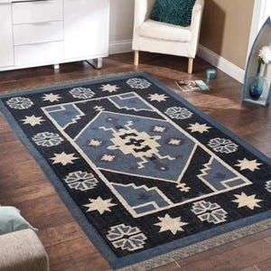 Handwoven Rug, Kilim Rug Bohemian Indian Jute Rug Moroccan Rug Handwoven Wool Jute Rug Boho Jute Rug Southwestern Nordic Kilim Turkish Kilim