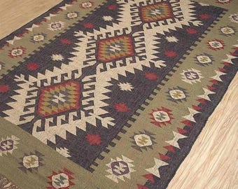 Handgewebter Kelim Teppich Läufer, Kelim Teppich Läufer, Kelimteppich, Kelimteppich, Wohnzimmerteppich, Warmer Winter Handgefertigter Teppich