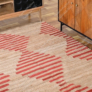2x5,2x6,2x10,2x20 Ft Striped Handmade Tufted Hemp Area Rug Hemp Jute Runner Rug hand loomed Rug custom runner rug, Stair runway runner Rug.