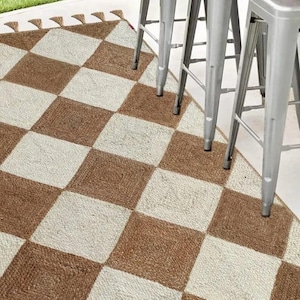Natural Jute Rug Jute Braided Rug Bohemian Jute Rug Rectangular Jute Rug, Boho Decor Rug, Jute Area Rug, Square Jute rug Custom Size Rug