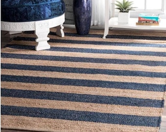 8X10,9X12FT white and natural hemp jute rugs-Extra large jute rugs jute rugs , checkerboard jute rug, large area . hemp rug for hallway rug