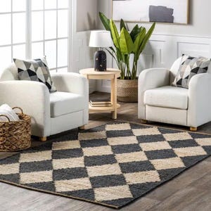 Natural Rustic Handwoven Jute Rug Handloom Large Sisal Seagrass Area Rugs Scandia Living Room Bedroom Nursery Rustic Runner Rug