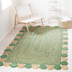 Cotton Jute Home Decor Rug, Hand Made Bohemian Area Rug, cotton area rugs, rectangular shape braided rug, rag rug, door mat, yoga mat.