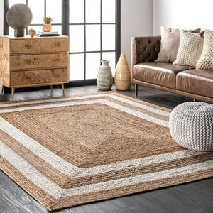 Vloerkleed, op maat gemaakt vloerkleed, 5 x 7 vloerkleed, handgeweven jute vloerkleed, handgemaakte deurmat, vloerkleden voor slaapkamer, housewarmingcadeau, welkomstmat, slaapkamerinrichting