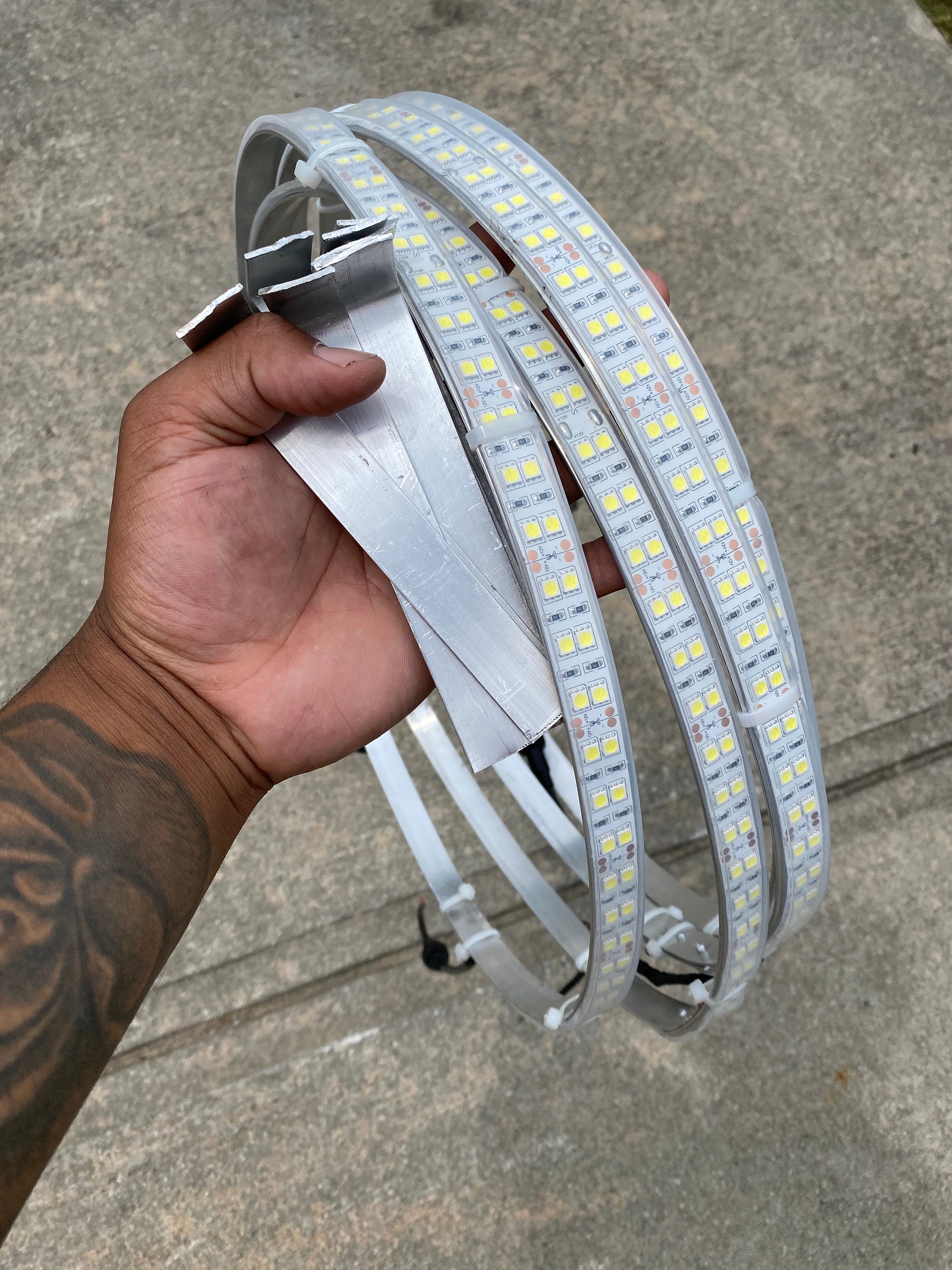 Double Row Pure White Wheel Lights Etsy