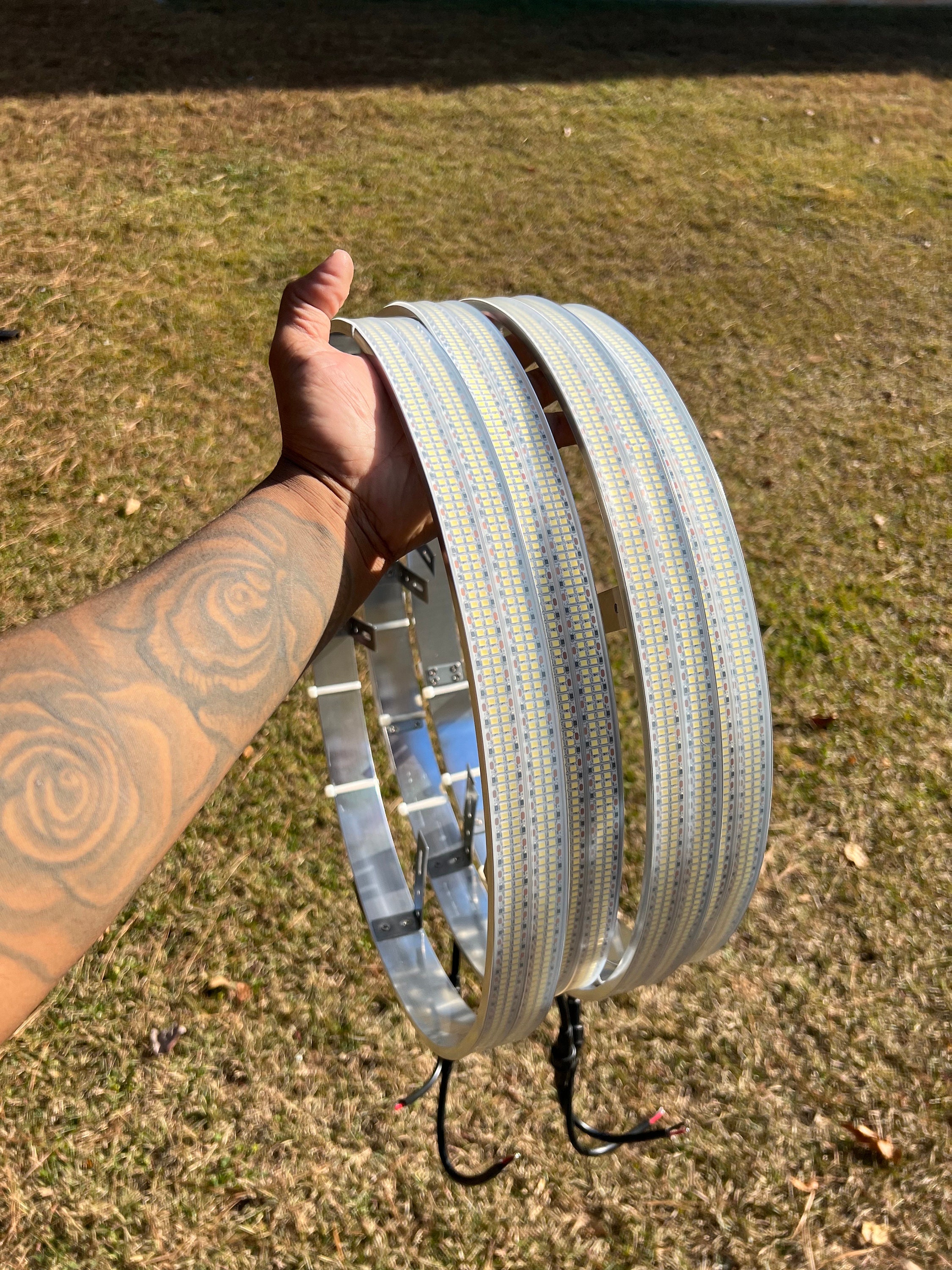 Quad row sale white wheel lights