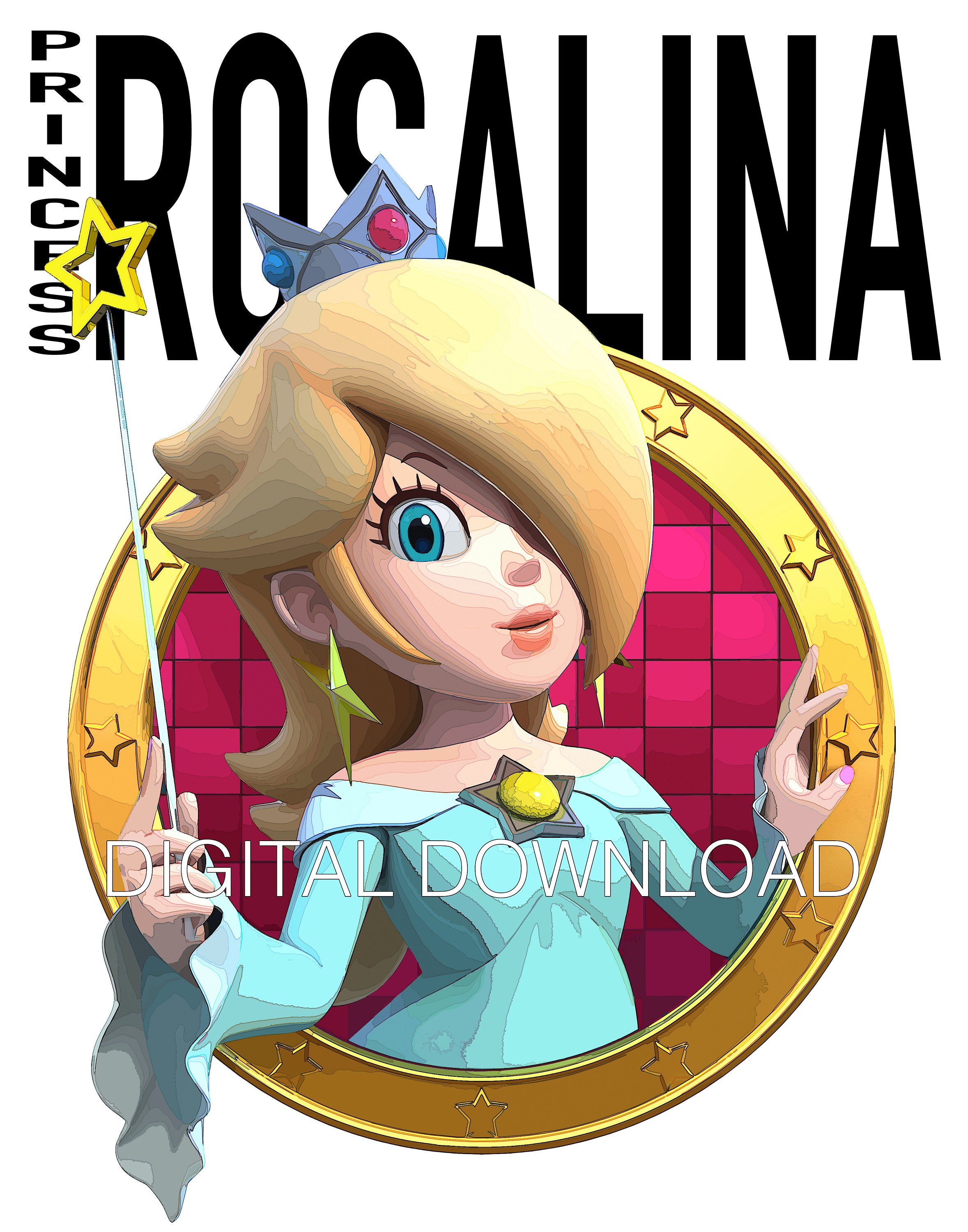 Super Mario,princess Rosalina Print, Digital Download,for Kids Room ...