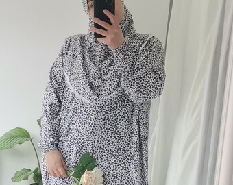 Cotton Prayer Dress Abaya Gift Set - One Piece Pray Clothes