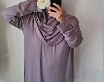 Cotton Prayer Dress Abaya: One Piece, Plus Size