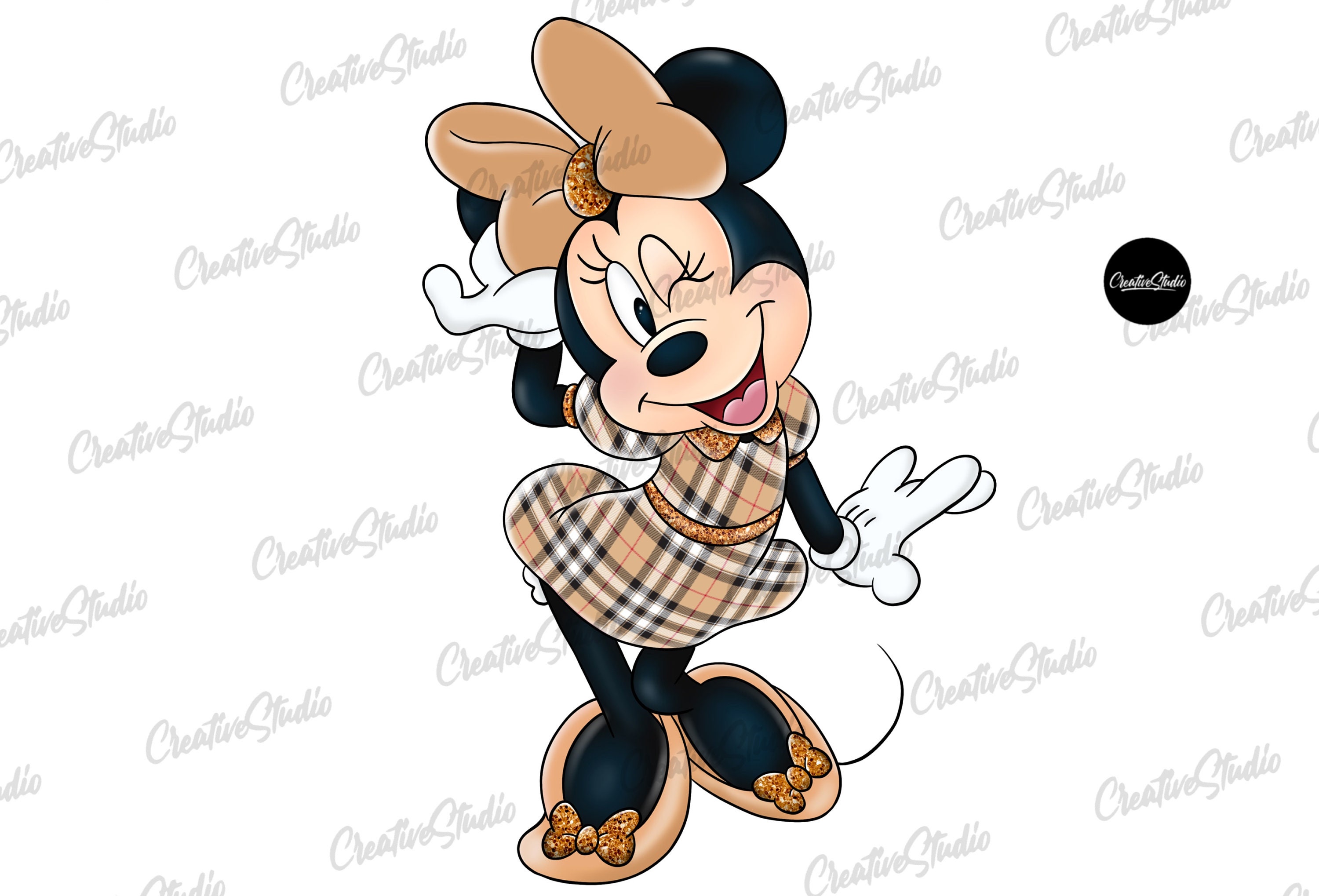 Minnie Mouse PNG File Minnie Black & Gold Minnie Sublimation - Etsy UK