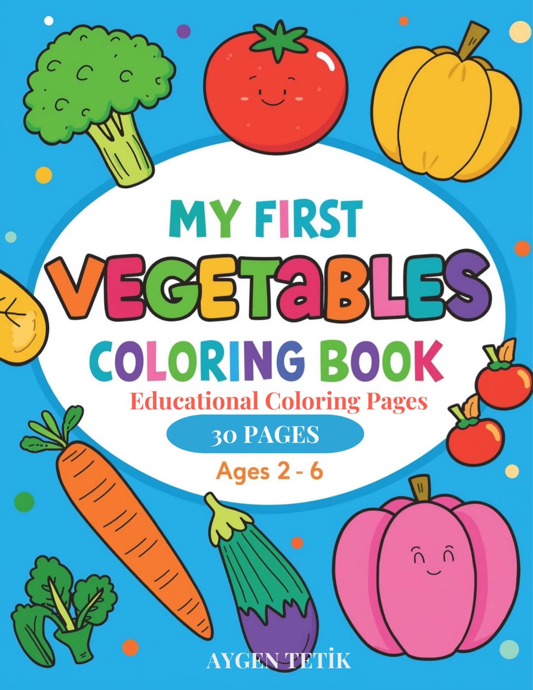 Vegetables Coloring Book for Kids | Preschool Learning Activity ...