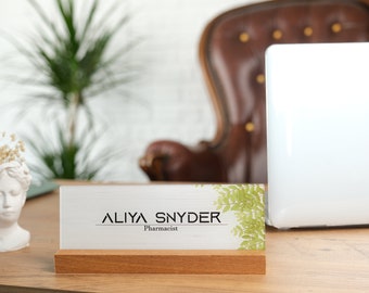 Acrylic Name Plaque, Boss Gift, Phd Gift, Desk Plate, Gift for CEO, Gift for Her, Name Sign, Office Gift, Personalized Sign, Promotion Gift