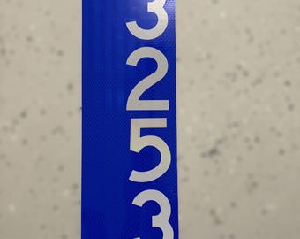 Custom Vertical 911 Address Sign 18"x6"