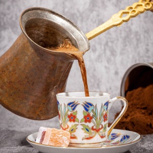 Café turco tradicional, Café turco molido, Regalo premium turco, Café de alta calidad, Regalo para vacaciones, Café en polvo tostado medio