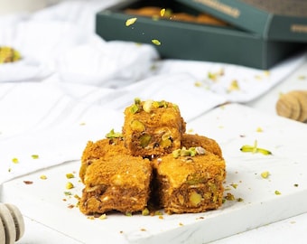 Turkish Delight Baklava with Lotus Biscuits, Turkish Premium Gift, High Quality Turkish Delight, Healthy Snack, Gift for Holiday