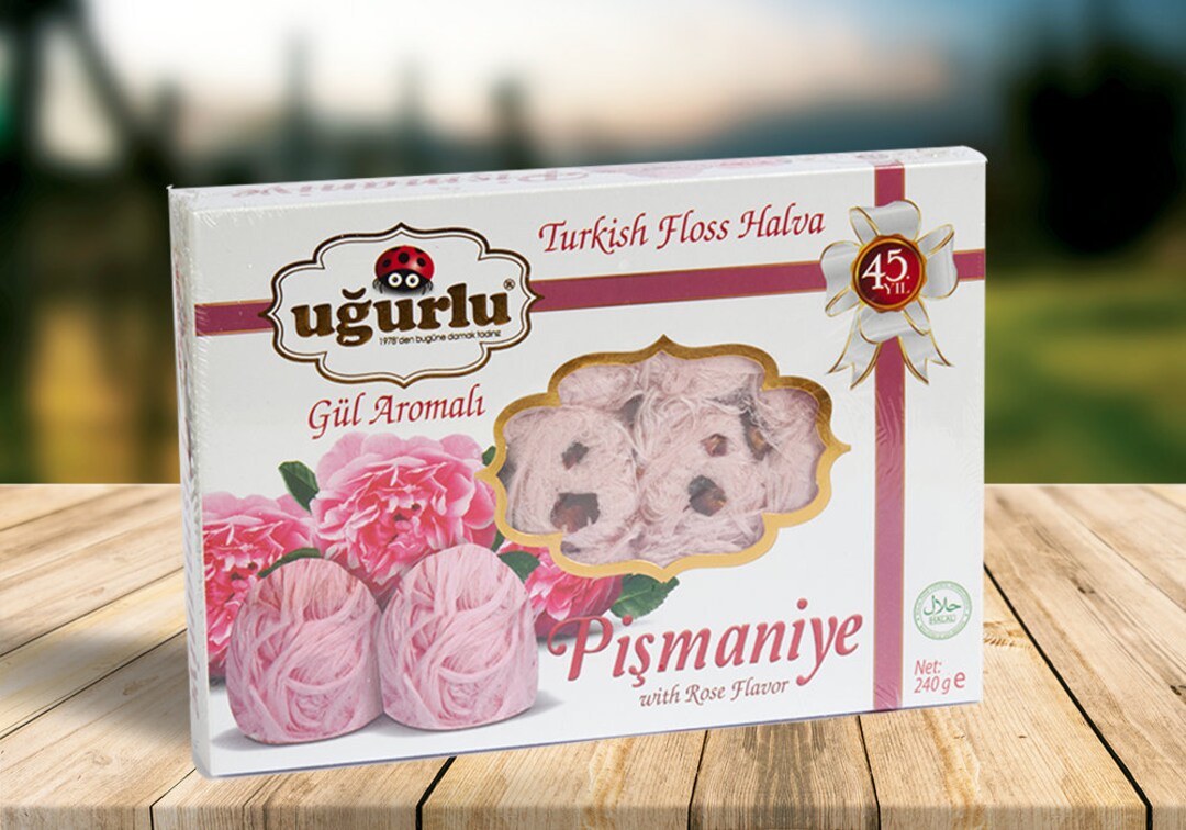Turkish Floss Halva With Rose Flavor Turkish Premium Gift Etsy