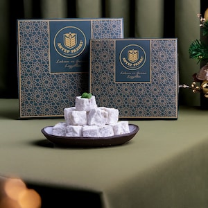 Double Roasted Turkish Delight with Pistachio, Turkish Premium Gift, High Quality Turkish Delight, Healthy Snack, Gift for Holiday