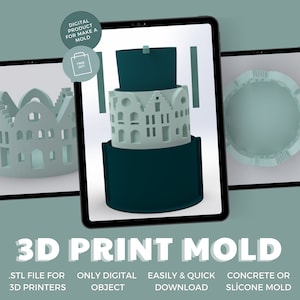 STL Candle Molds STL File For 3D Printings Silicone,Concrete,Epoxy Mold, Free Guide Book, Guide Gift