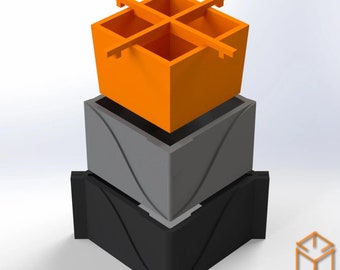 Moule en silicone pour béton et fichiers STL dans une boîte multifonction (impression 3D)