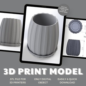 3D Vase-Flower Pot-STL Files