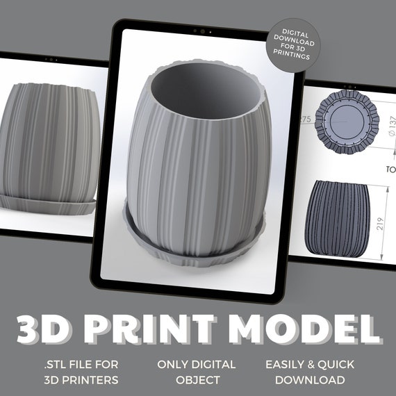 3D Vase-Flower Pot-STL Files