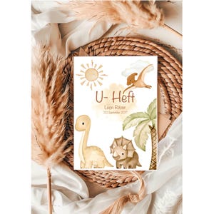 U - Heft Hülle & Impfpass Hülle Dinosaurier • personalisiert • Reisepass
