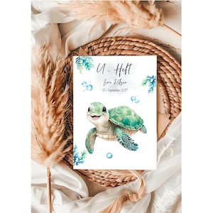 U-Heft • Impfpass • Reisepass • Mutterpass • Schildkröte • Turtle • personalisiert • Geschenk Baby • Schwangerschaft