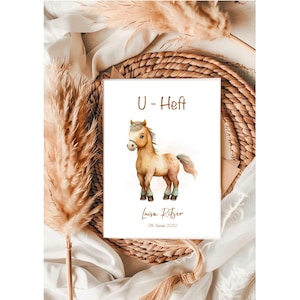 U - Heft Hülle & Impfpass Hülle Pferd • personalisiert • Reisepass