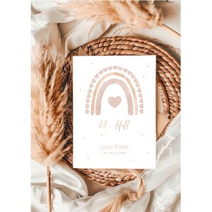 U - Heft • Impfpass • Reisepass • Regenbogen • personalisiert • beige