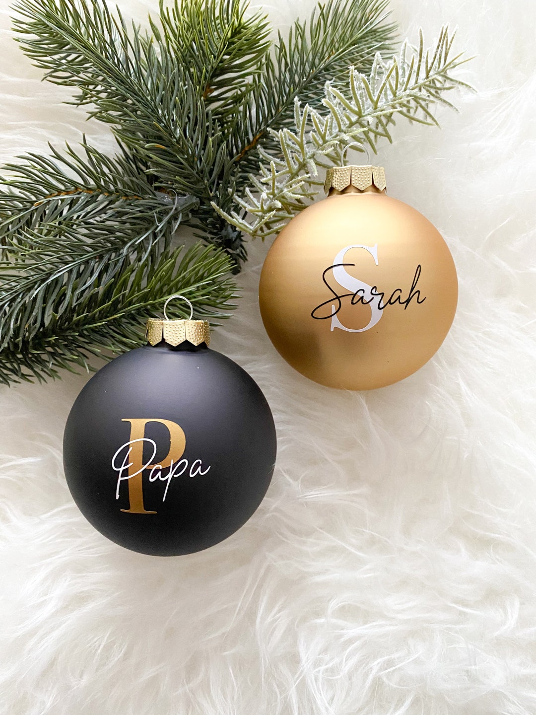 Personalisiert Weihnachtskugeln Mit Foto - 6cm Kunststoff Christbaumkugeln