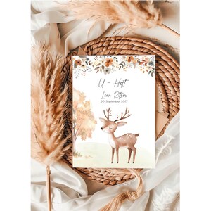 U - Heft Hülle & Impfpass Hülle • Reisepass • personalisiert  • Waldtiere • Reh