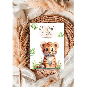 U - Heft Hülle & Impfpass Hülle Tiger • Löwe • personalisiert • Reisepass