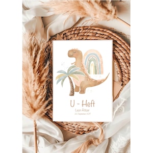 U - Heft Hülle & Impfpass Hülle Dinosaurier • personalisiert• Reisepass