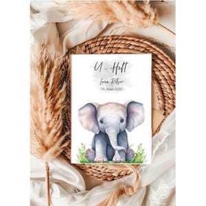U-Heft • Impfpass • Reisepass • Safari • Dschungel • Elefant •